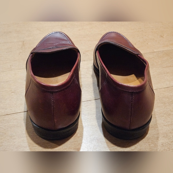 Paul Stuart Burgandy Leather Mens Penny Loafer Loafers Shoes Sz 10 Made In Italy - Picture 5 of 7